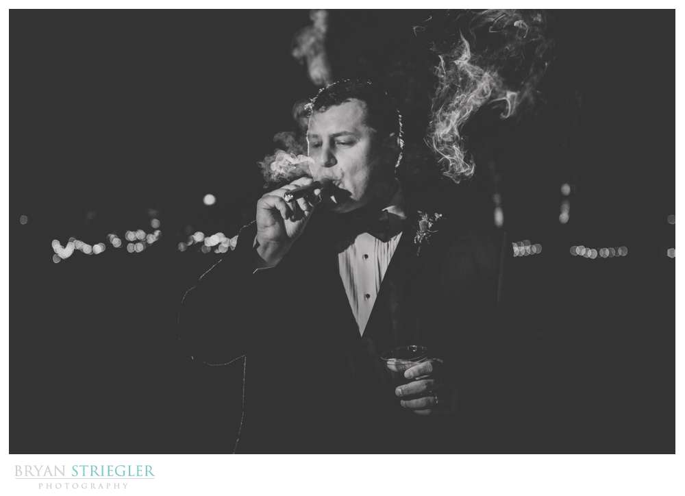 How I got the Shot- Groom Smoking a Cigar